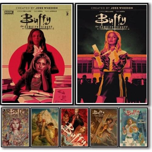 28 Designs Buffy The Vampire Slayer Kraftpaper Poster Artwork Painting Funny Wall Sticker for Coffee House Bar 1