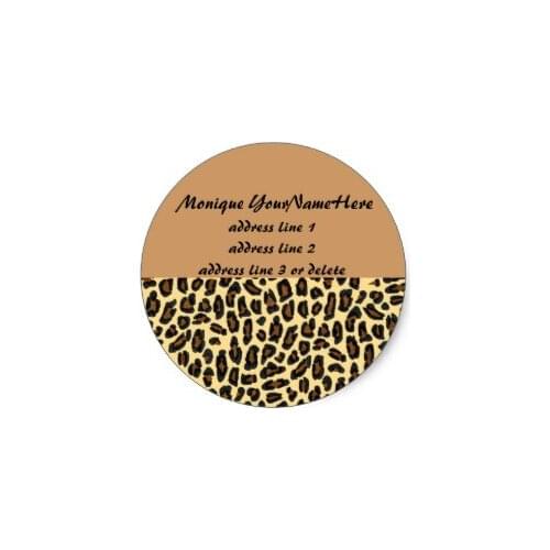 3.8m Leopard Print Return Address Labels