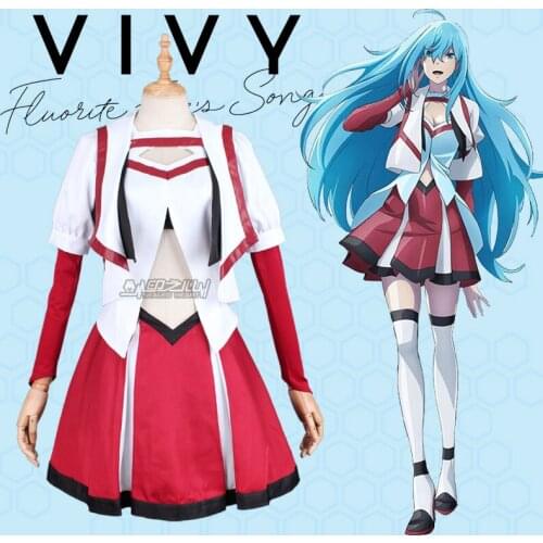 Anime! Vivy -Fluorite Eyes Song Diva SJ Lovely Dress Uniform Cosplay Costume Halloween Carnival Party Outfit For Women 2021 NEW