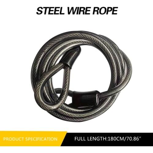 Security Anti-Theft Bike Lock Chain with Keys Anti-theft Security Steel Wire Rope Cable for Motorcycle Electric Scooter