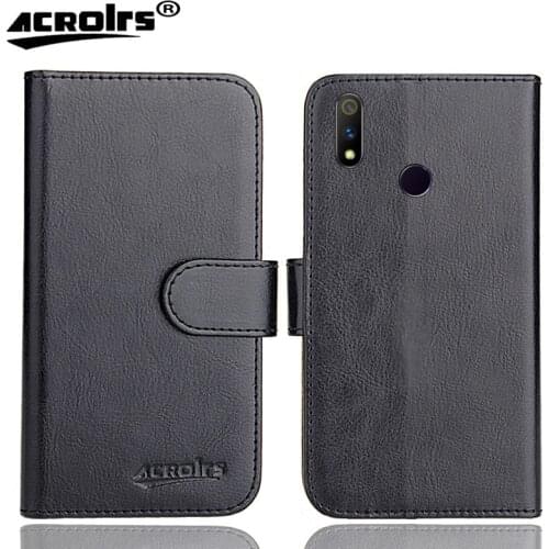 For OPPO Realme X Lite (Youth Edition) Case 6 Colors Flip Soft Leather Crazy Horse Phone Cover Stand Cases Credit Card Wallet