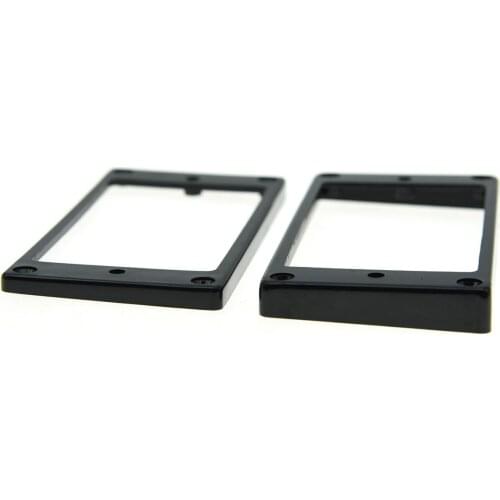 Black Humbucker Flat Base Pickup Ring Mounting Rings for Les Paul Replacement Guitar Pickup Frame Cover