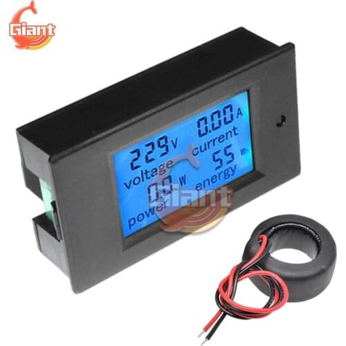 AC 80-260V DC 6.5-100V 20A 50A 100A LCD Digital Voltmeter Ammeter Power Meter kWh Watt Energy Voltage Current Power Tester