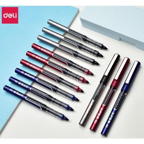 Deli Cute Gel Pens 36 Pcs 0.5mm Visible Ink Large Capacity Black Blue Red Ink Gel Pen Office Writing Stationery School Supplies