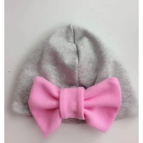 Newborn 3-6 months baby baby girl sweetheart butterfly bow tie cotton hat caps for newborn beanie turban hat props head wraps