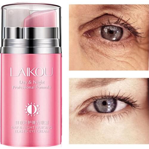 Day And Night Double-Tube Eye Cream Moisturizing Anti-Wrinkle Anti-Aging Brighten Faded Fine Lines Lifting Firm Rose Skin Care