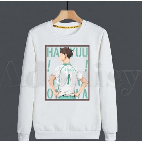 Oikawa Tooru Haikyuu Aoba Johsai High School Anime Hoodies Sweatshirt Print Trend Mens Clothes Hip-Hop Male Crewneck Hoodies Men