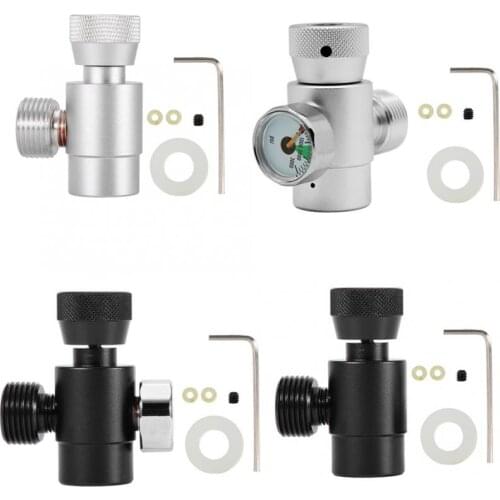 CO2 Filling Tank Cylinder Refill Adapter Connector Kit For SodaStream Tank TR21-4 with/whithou Meter