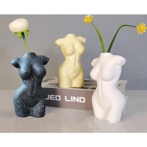 Good-quality INS Creative Ceramic Body Art Fun Vase Living Room Dried Flower Plant Arrangement Home Decoration Ornaments