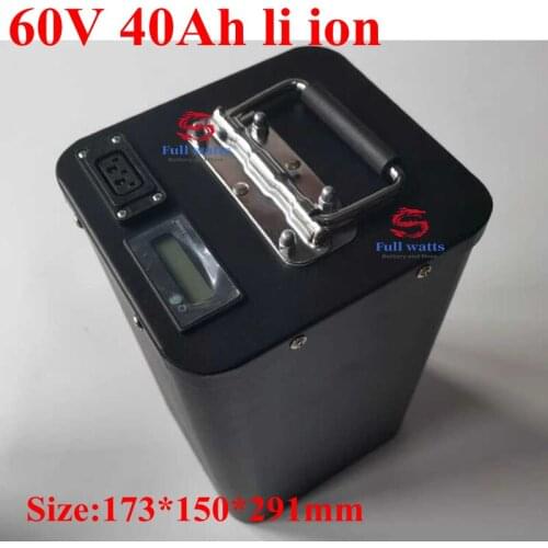 60v 40ah lithium battery li ion battery pack with BMS for 3000w e-bike scooter bicycle motorcycle vehicle + 5A charger