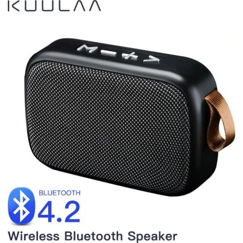 KUULAA Mini Bluetooth Speaker Luidspreker Sound 3DStereo Muziek Surround Outdoor Speaker Support FM TF Ondersteuning Fm Tfcard