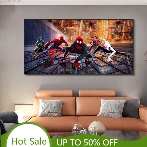 Marvel Superhero Spiderman Character 5D Diamond Painting Kits Embroidery Full Mosaic DIY Craft Lovers for Kids Gifts Home Decor