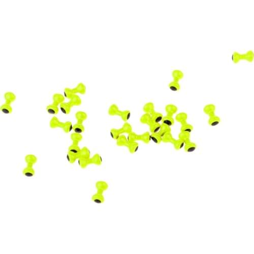 Pack of 25 Painted Lead Eyes Fly Tying Tungsten Slotted Beads Fly Tying Materials 4 Colors 4.0mm 4.8mm