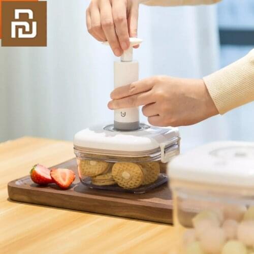 New Xiaomi BUD Vacuum Freshness Box Fruit Box Lunch Box Portable Student Children Plastic Food Sealed Box Food Contact Material