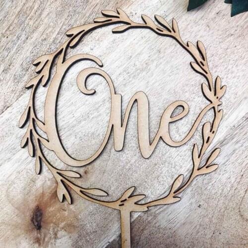 One Wreath Cake Topper Boho 1st Birthday cake topper wreath cake topper One First birthday Party Decoration