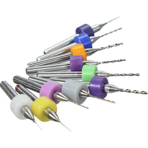 10Pcs PCB Print Circuit Board Micro Drill Bits Tool 0.3mm to 1.2 mm