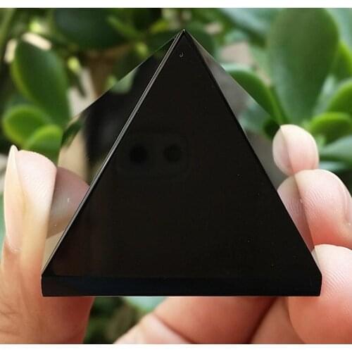 Natural Obsidian Quartz Crystal Pyramid Healing