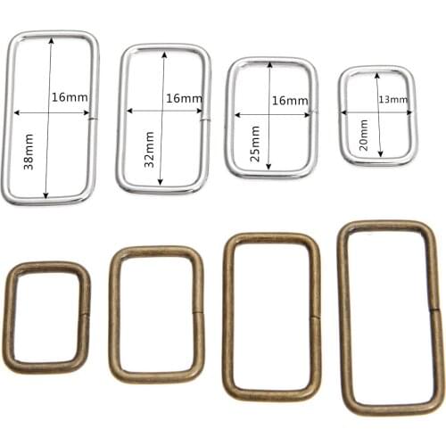 20x Adjustable Metal Square Ring Buckles Garment Belt DIY Needlework Luggage Sewing Handmade Bag Purse Buttons Homemade