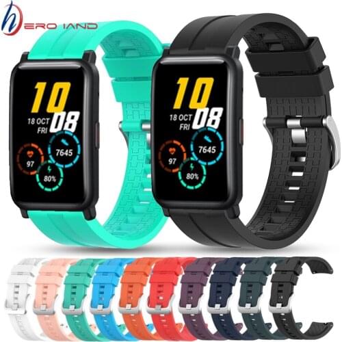 Soft Silicone 20mm WatchBand Strap for Huawei Honor Watch ES Smartwatch Bracelet Wristband Correa Watchstrap Waterproof Correa