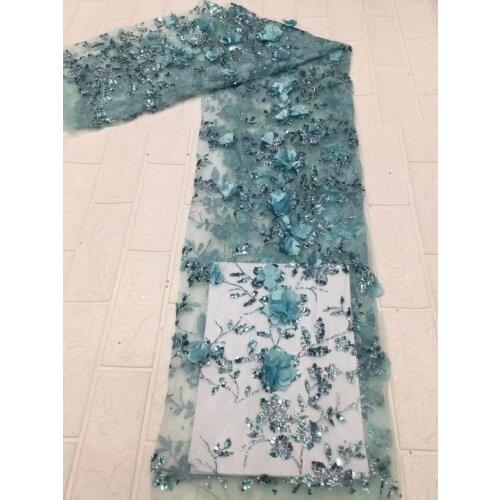 Luxury glitter lace high SYJ-2188810 embroidery French mesh tulle fabric wedding dress designer fabric