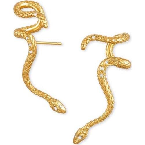 S2368 Fashion Jewelry Snakes Stud Earrings Metal Snake Ear Clip Ear-hook Earring