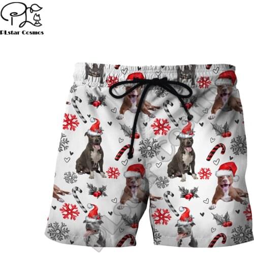 PLstar Cosmos Merry Christmas Santa Claus Mens Shorts Cool Fashional Summer Casual Shorts Harajuku 3D Printed Loose Beach M59