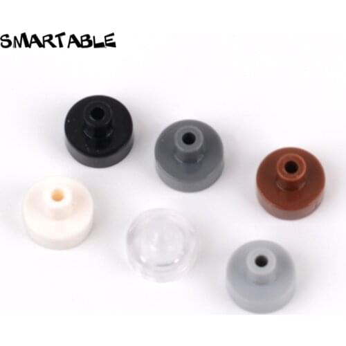 Smartable Tile 1x1 Round with Hollow Bar Building Blocks MOC Parts Toy For Kids Compatible Major Brands 20482 / 31561 80pcs/lot