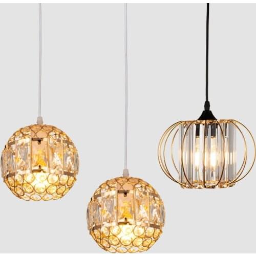 Modern LED Pendant Lights Crystal Home Decoration Lights Living Room Light Fixtures Kitchen Lighting Bedroom Hanging Lamps Cafe