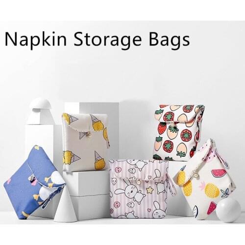 Tampon Storage Bag Sanitary Pad Pouch Women Napkin Cosmetic Bags Organizer Ladies Makeup Bag Girls Tampon Holder Organizer