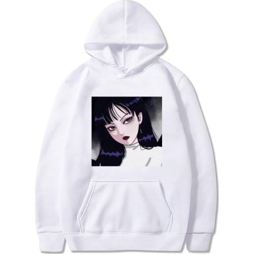 Tomie Junji Ito Hoodies Japan Anime Print Long Sleeve Sweatshirt Korean Style Pullover Loose Streetwear