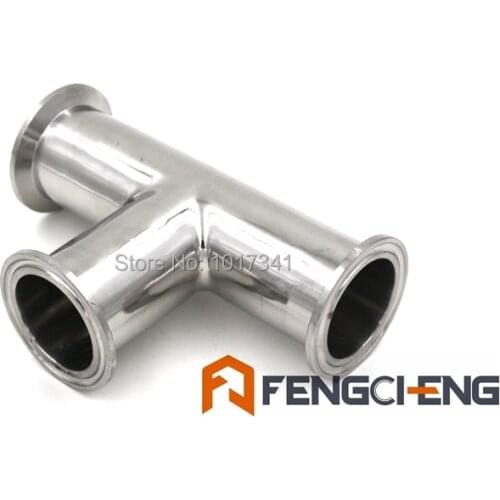 1.5" Tri Clover Clamp Tee, SS 304, 3A Standard, Homebrew Clover Fitting, Brewer Hardware