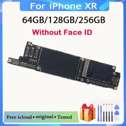 Factory unlocked For iphone XR motherboard without face ID mainboard 100% original logic board 64GB/128GB/256GB free iCloud