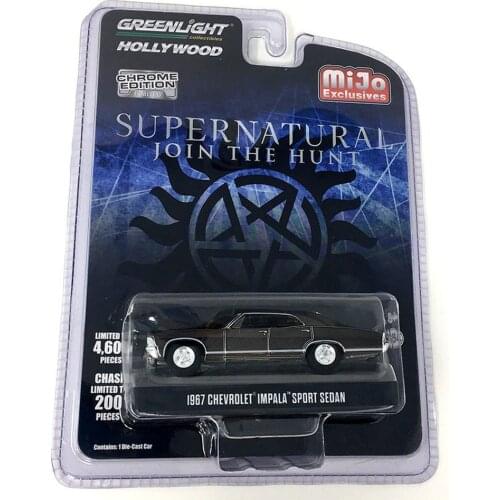 Green Light cars 1/64 1967 CHEVROLET IMPALA SPORT SEDAN film Supernatural electroplating MJIO Collect car model toys