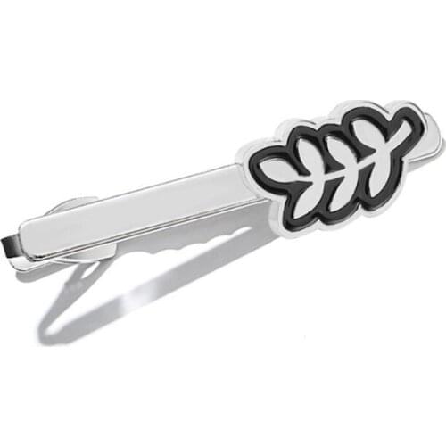 XIAONIANSHI Brand Top Quality Black Enamel Leaf Tie Clips For Men Shirt Tie Clips Wedding Gift Women Men Jewelry