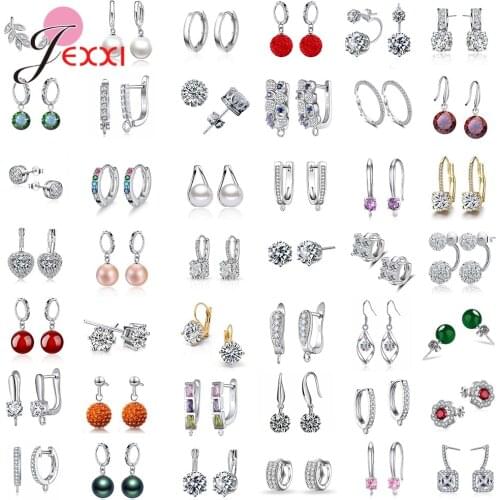 Top Sale 925 Sterling Silver Earrings Mixed Styles Cheap Price 4 Pairs Different Style Wedding Engagement Party