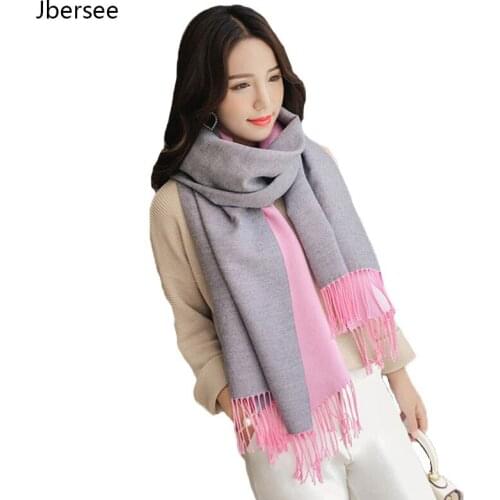 Scarves Women Luxury Brand Winter Unisex Wool Scarf Women Cashmere Scarf Tassel Shawl Wrap Blanket Warm Poncho Pashmina Scarf