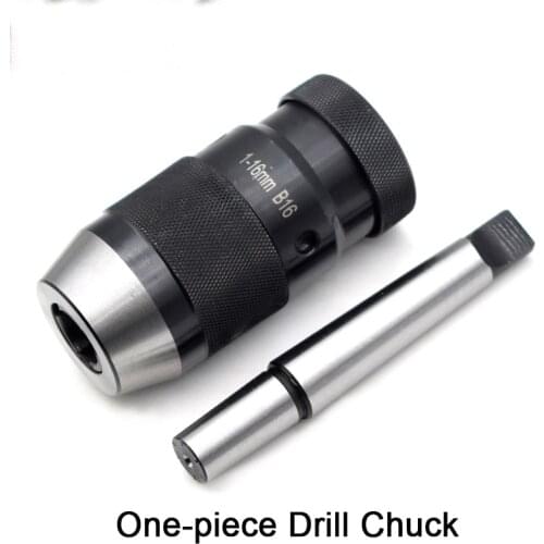 1-16mm Capacity 45# Steel Self Tighten Keyless Lathe Drill Chuck w/ MT3-B18 connecting rod Taper Arbor Chuck Part drilling chuck