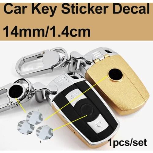 1pcs 1.4CM 14MM Car Key Sticker Decal Label Auto Decoration for Kia Land Rover Mazda Lexus Opel Peugeot Volvo Skoda Renault