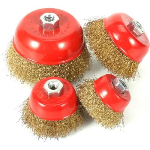 1Pc Bowl-Type Wire Brush Steel Wire Wheel Electric Drill Grinding Mill Polish Derusting Tool Angle Grinder Metal Polishing Wheel