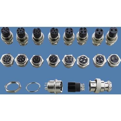 10pair GX16 2P 3P 4P 5P 6P 7P 8P 9P 10P Male & Female Diameter 16mm Wire Panel Connector M16 circular connector Socket Plug