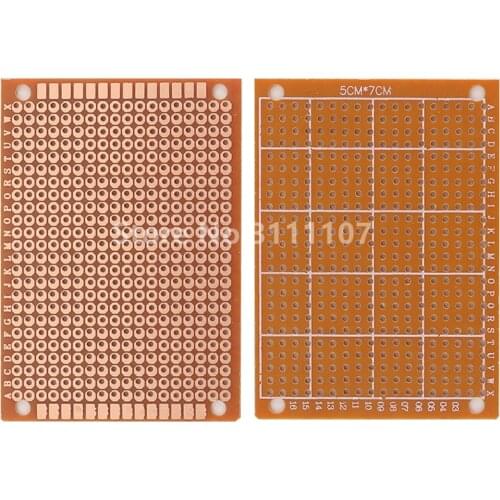 10PCS/LOT 5*7cm Single-Sided Bakelite pcb Circuit Board Universal Hole Board Universal Board