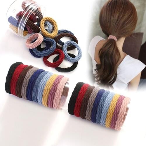 10pcs high Elastic Hair Band Zhafa hair ring Korean version of the wild headdress Hair accessories female rubber band head rope
