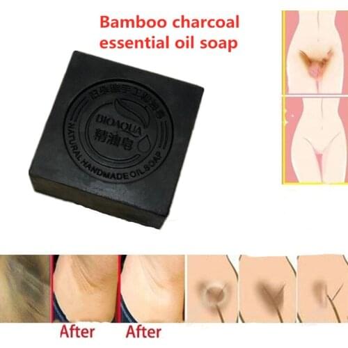 100g Women Private Intimate Bamboo Charcoal Vagina Whitening Soap Skin Cleansing Bleaching Remove Darkness Oil-control Body