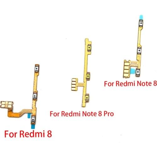 20Pcs/lot Volume Button Power Switch On Off Button Flex Cable For Xiaomi Redmi Note 8 Pro