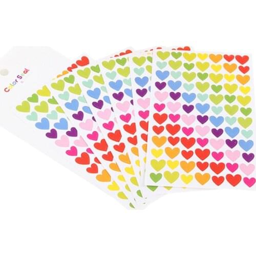 20packs/lot Lovely colorful dots star heart paper Sticker DIY Multifunction decoration Sticker Diary Stationery