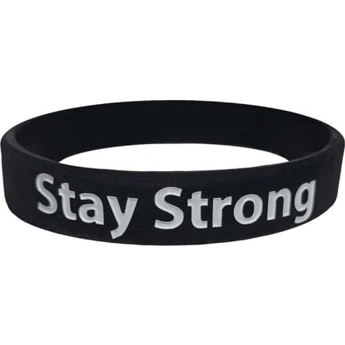 300pcs Motivational Gifts Stay Strong Silicone Bracelets Rubber Wristbands Free Shipping by DHL