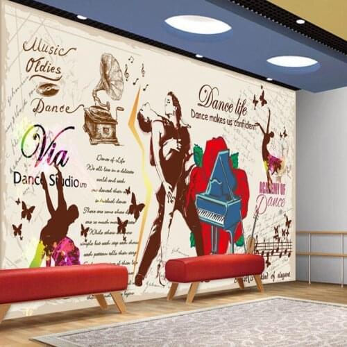 3D photo wallpaper Europe hand painted dance Latin dance room background wall mural high quality wallpaper