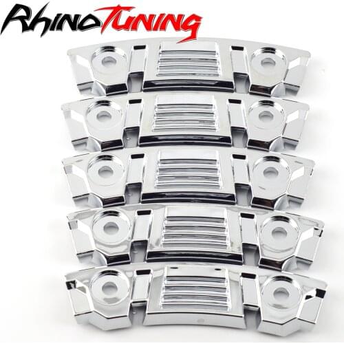 5pcs 140mm Insert Wheel Trim Strip For TUFF T-10 TUFF A.T Wheels Road Rims Decal Strips Sliver ABS Plastic