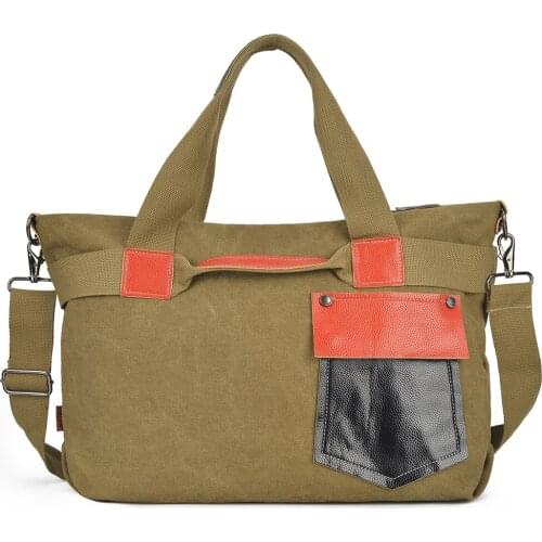 Brand Large Pocket Casual Tote Womens Handbag Shoulder Handbags Canvas Capacity Bags For Women Vintage Stylish Crossbody Bags