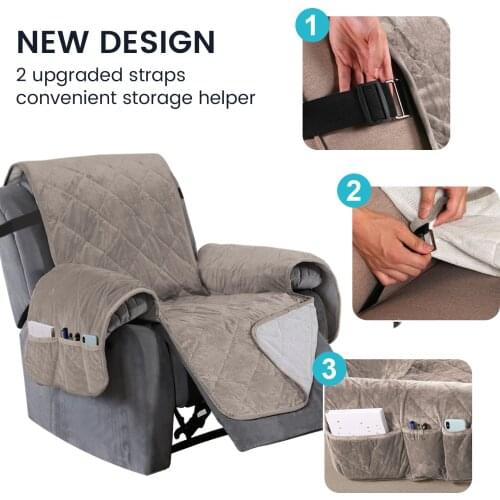 Recliner Chair Cover Sofa Couch Covers Pet Dog Kids Sofa Mat For Living Room Furniture Protector Sofa Covers + Pocket